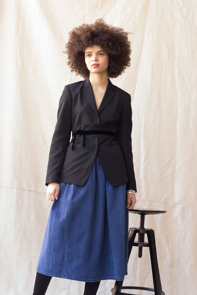 1990s Donna Karan Silk Minimalist Jacket — Wayward Collection
